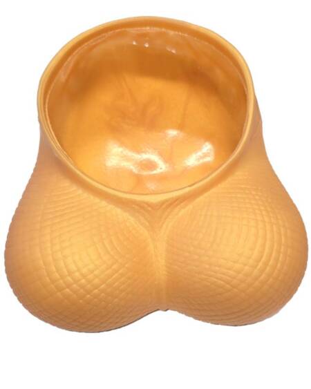 Cuenco Vacia Bolsillo Forma Testiculos Dorado
