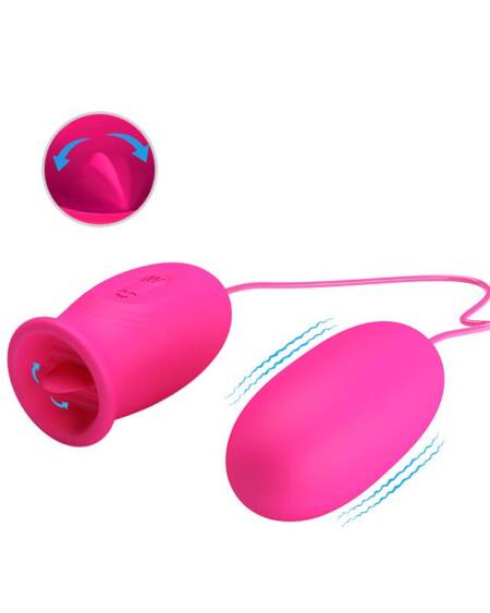 Daisy Huevo Vibrador y Lengua Estimuladora Rosa