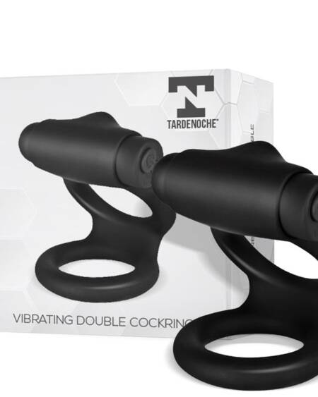 Denver Anillo Doble con Bala Vibradora USB Silicona Negro