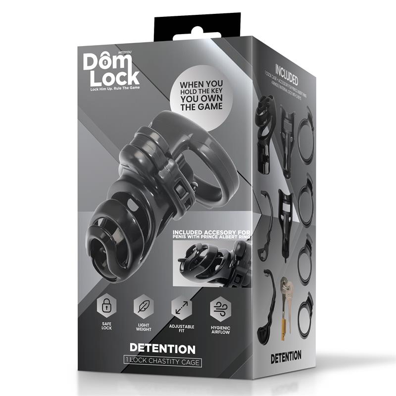 Detention Jaula para el Pene con Accesorio para Prince Albert - Imagen 6