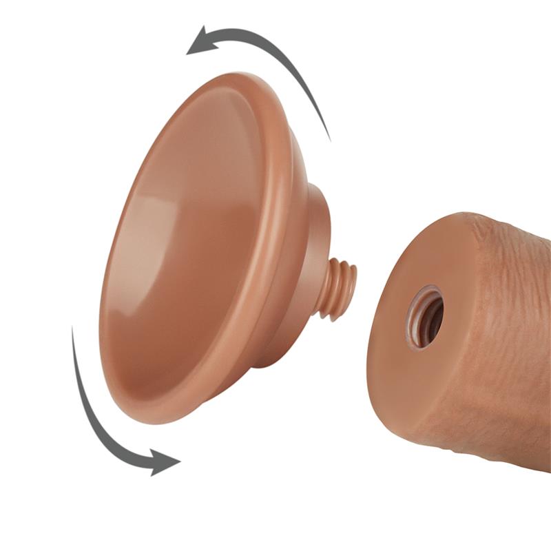 Dildo con Piel Retractil 8 Bronceado - Imagen 5