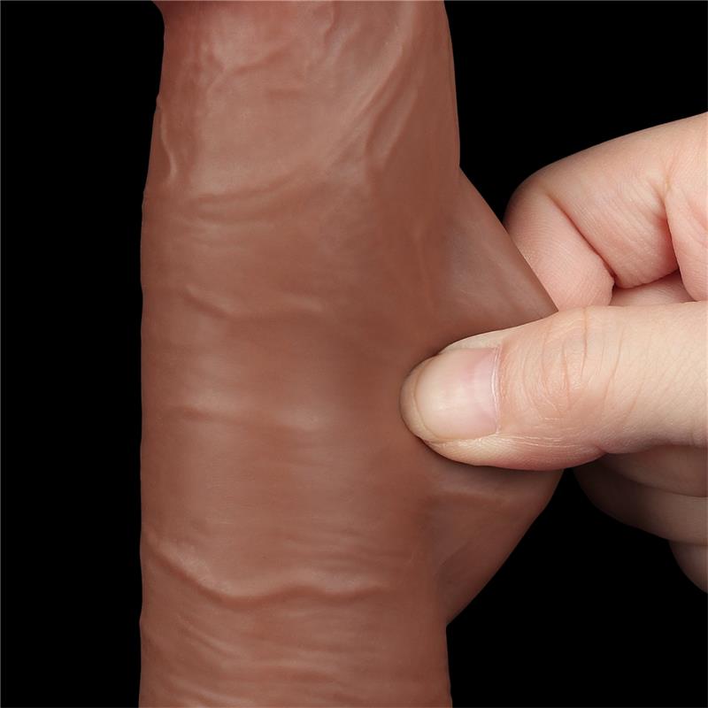 Dildo con Piel Retractil 8 Bronceado - Imagen 8