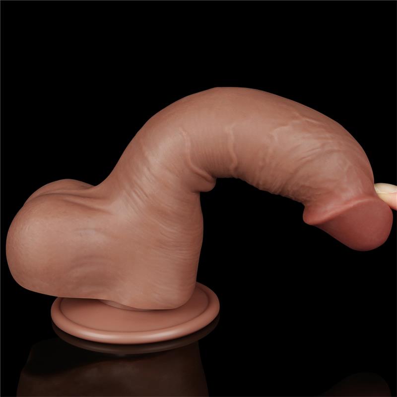 Dildo con Piel Retractil 8 Bronceado - Imagen 9