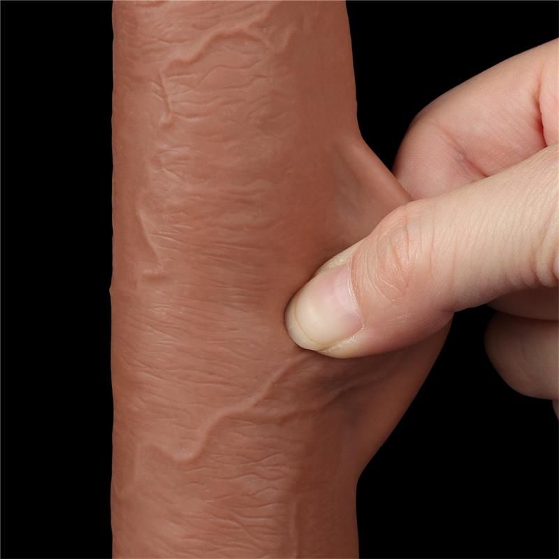 Dildo con Piel Retractil 9 Bronceado - Imagen 8