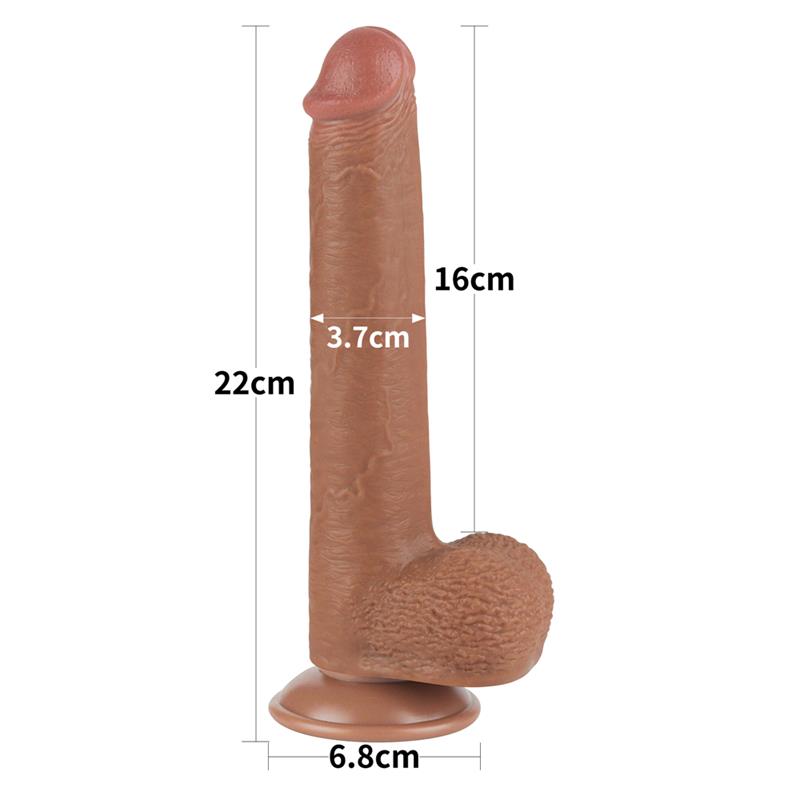 Dildo con Piel Retractil 9 Bronceado - Imagen 10