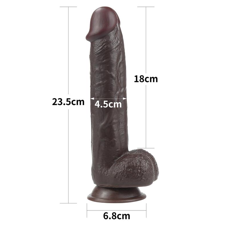 Dildo con Piel Retractil 9 Negro - Imagen 16