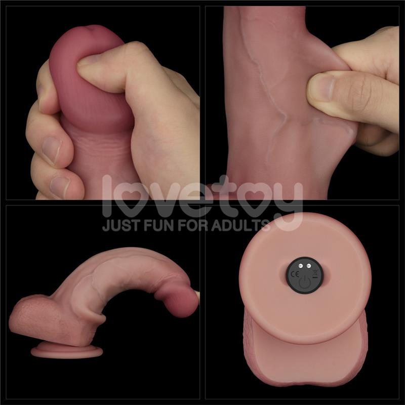Dildo con Vibración Piel Deslizante Silicona Dual Layer 8 - Imagen 19