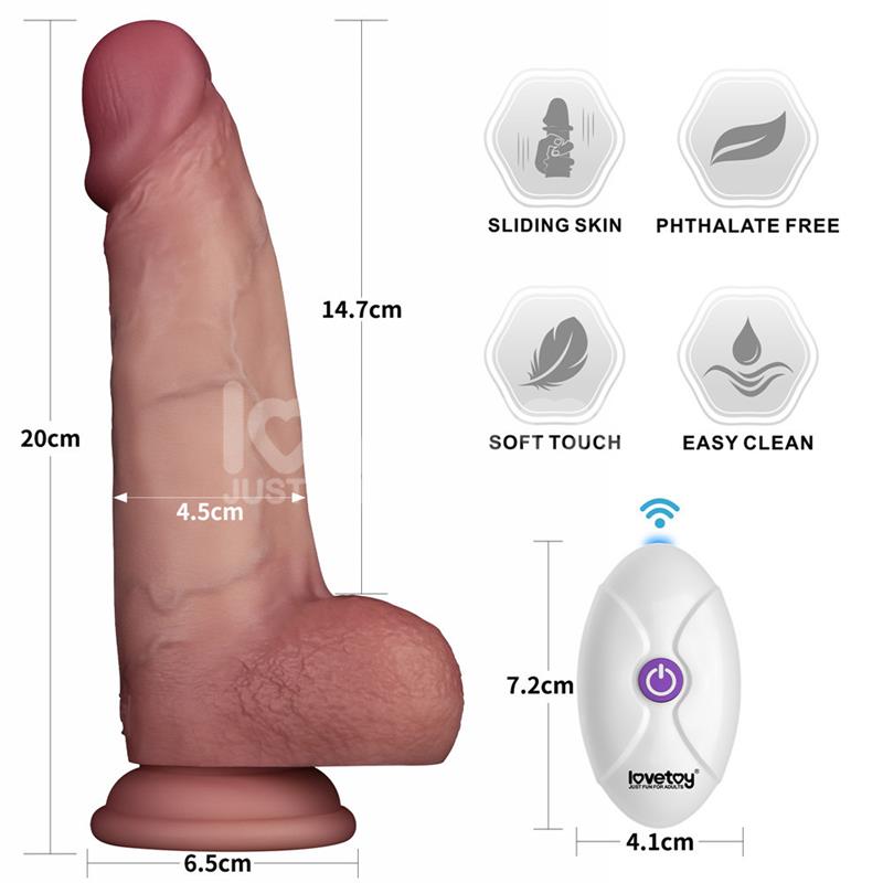 Dildo con Vibración Piel Deslizante Silicona Dual Layer 8 - Imagen 22