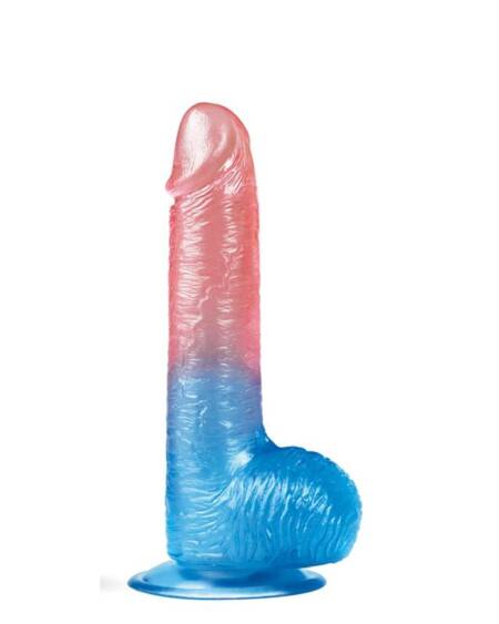Dildo Dazzle Studs 7.5 Rosa y Azul