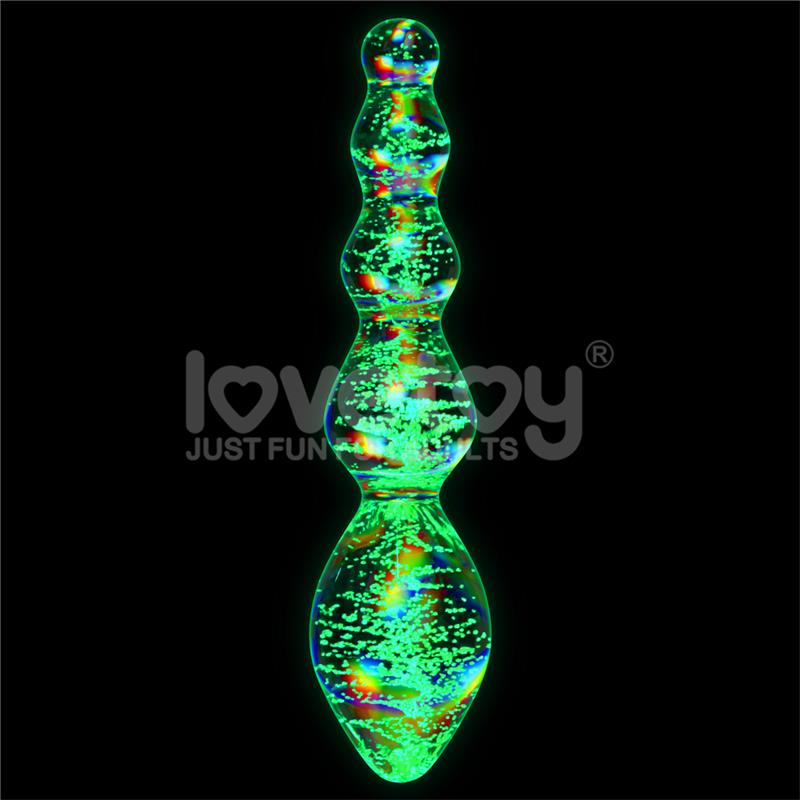 Dildo de Cristal que Brilla en la Oscuridad Dark Twilight Gleam Tantalizing Orbs - Imagen 2