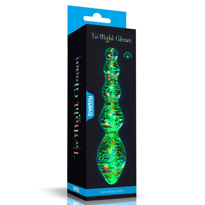 Dildo de Cristal que Brilla en la Oscuridad Dark Twilight Gleam Tantalizing Orbs - Imagen 3