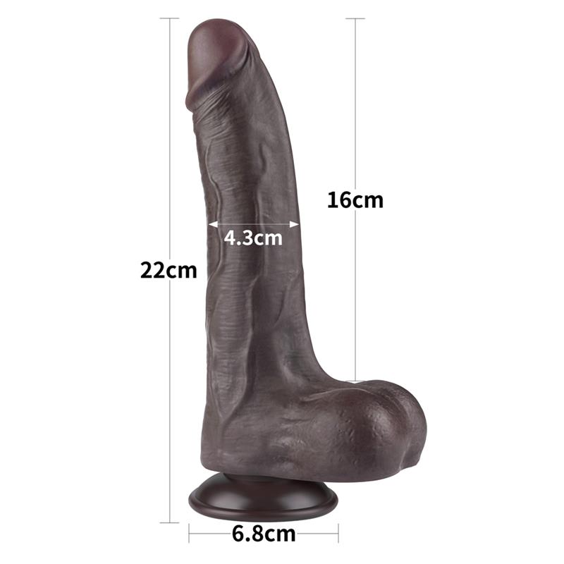 Dildo Dual Density Piel Deslizante Retractil 8.5 - Imagen 11
