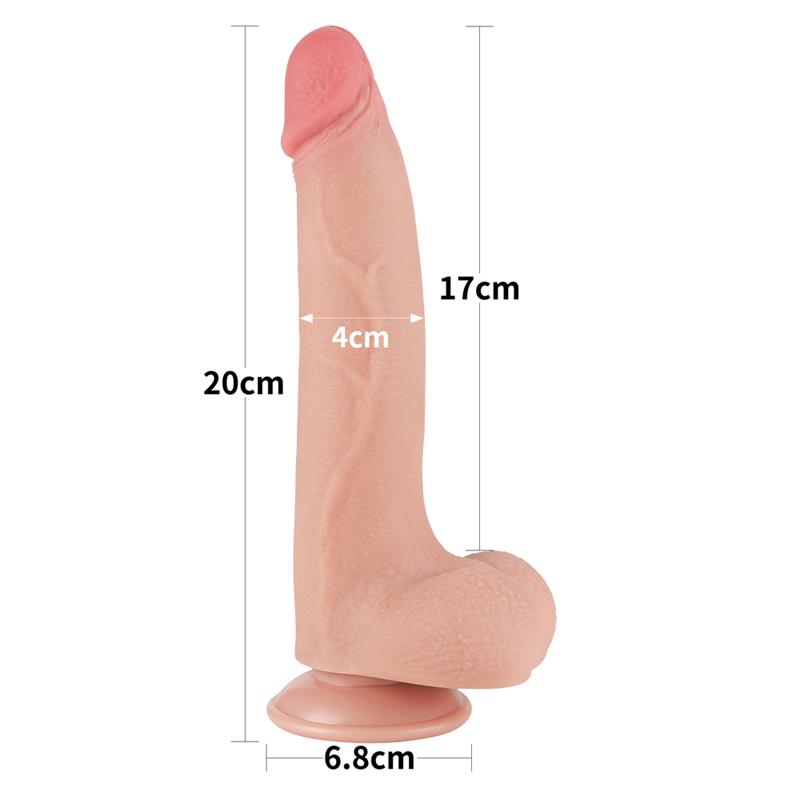 Dildo Dual Density Piel Deslizante Retractil 8.5 - Imagen 12
