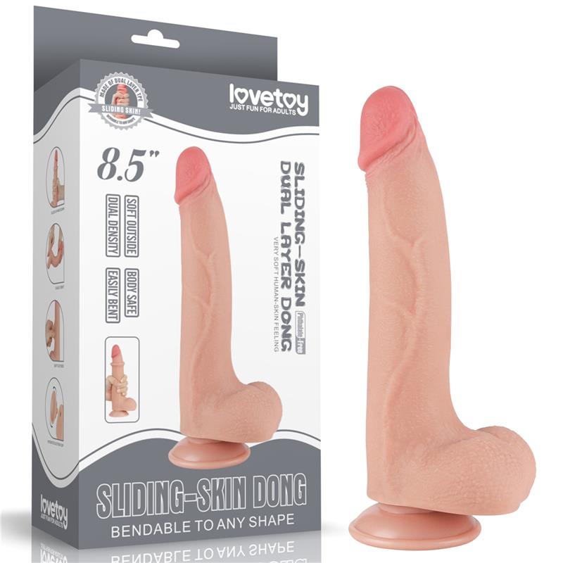 Dildo Dual Density Piel Deslizante Retractil 8.5 - Imagen 13