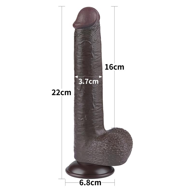 Dildo Dual Density Piel Deslizante Retractil 9 - Imagen 11