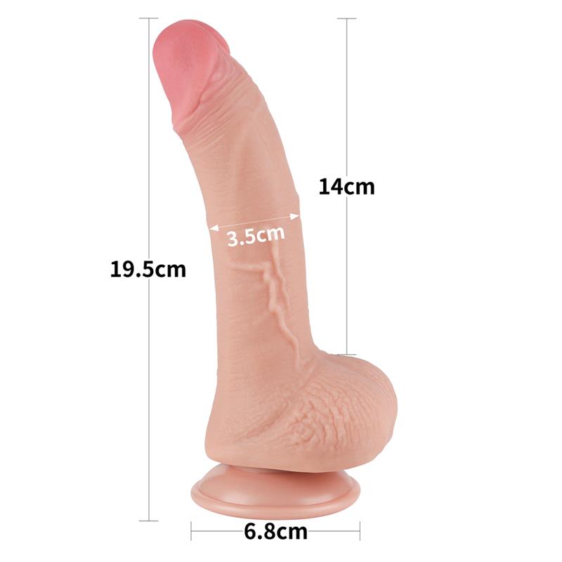 Dildo Dual Layer Piel Deslizante Retractil 7.5 - Imagen 12