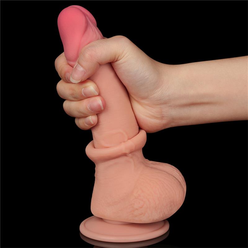 Dildo Dual Layer Piel Deslizante Retractil 7.5 - Imagen 5