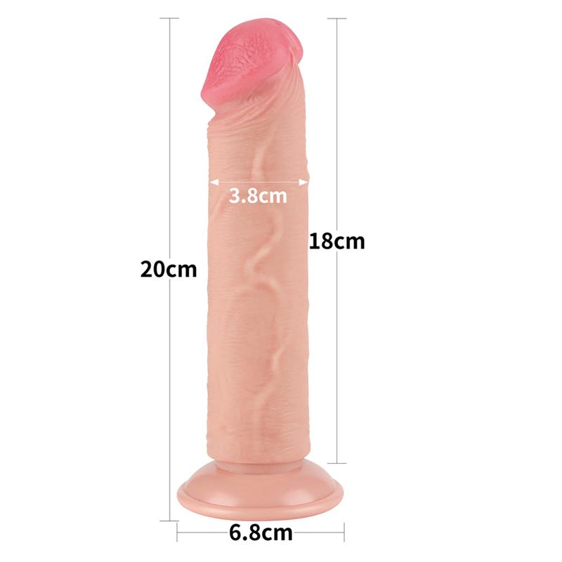 Dildo Dual Layer Piel Deslizante Retractil 8 - Imagen 12