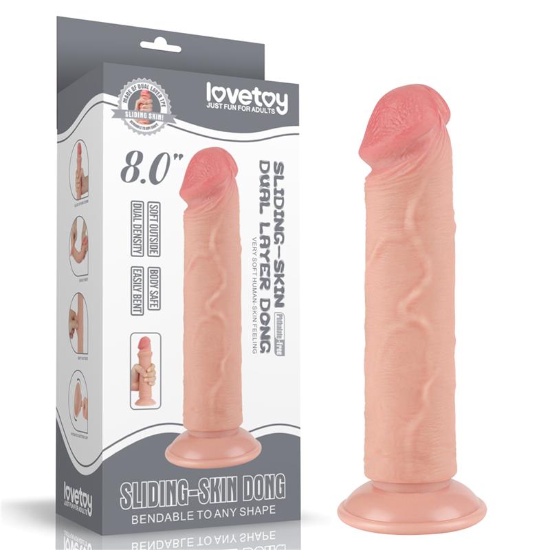 Dildo Dual Layer Piel Deslizante Retractil 8 - Imagen 13