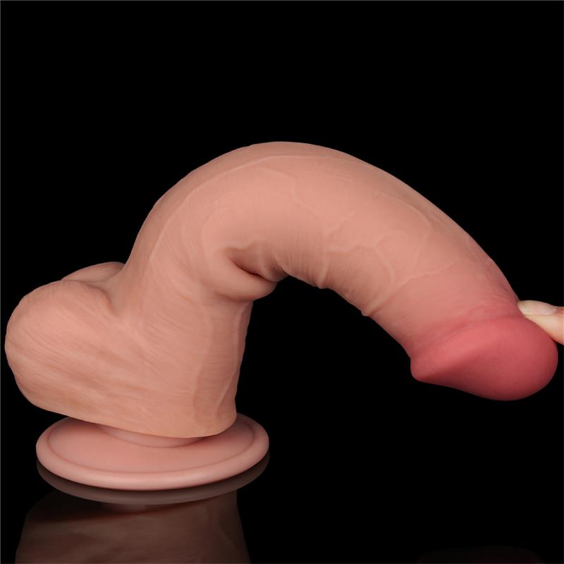 Dildo Dual Layer Piel Deslizante Retractil 8 - Imagen 4