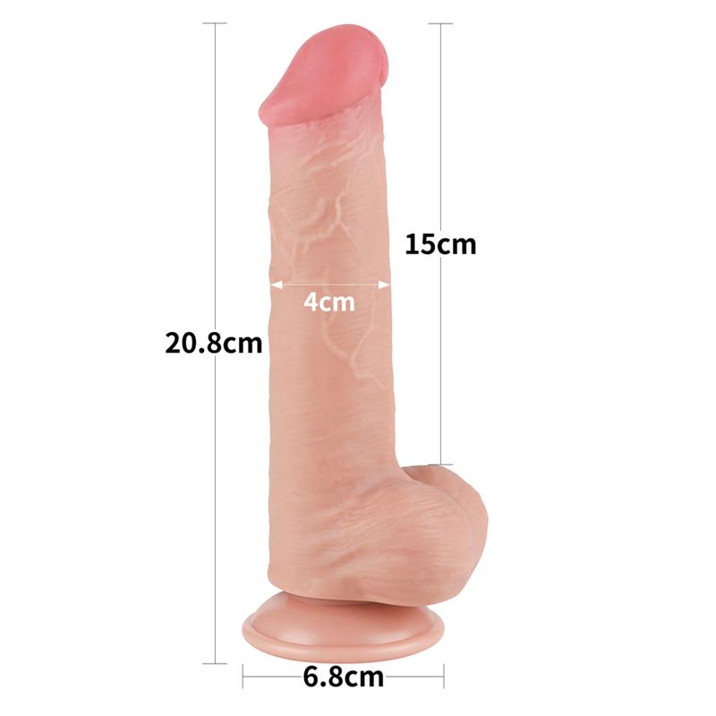 Dildo Dual Layer Piel Deslizante Retractil 8 - Imagen 11