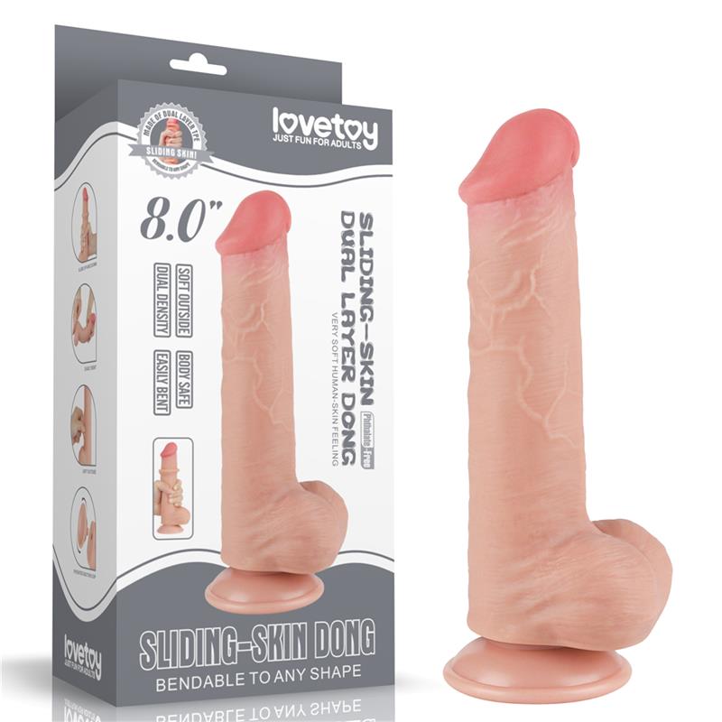 Dildo Dual Layer Piel Deslizante Retractil 8 - Imagen 12