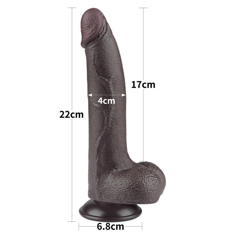 Dildo Dual Layer Piel Deslizante Retractil 8.5 - Imagen 11