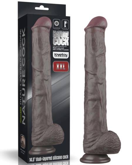 Dildo Dual Layered Articulable XXL 14.5