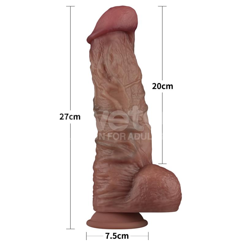 Dildo Dual Layered XXL 10.5 Negro - Imagen 15