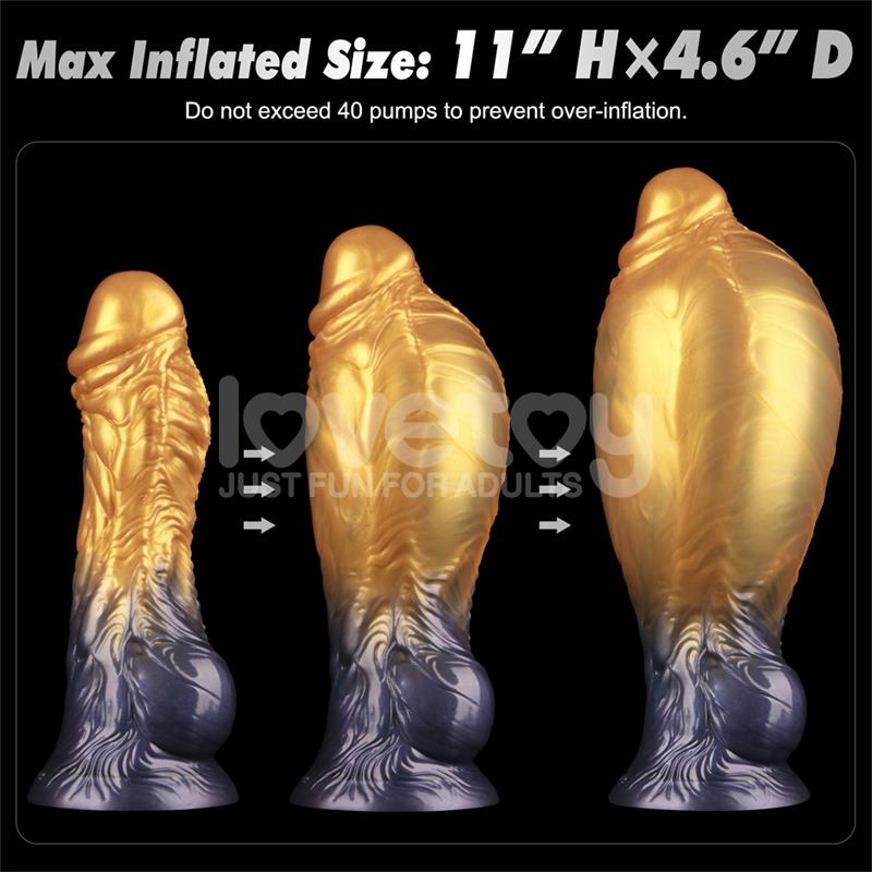Dildo Inflable Silicona Dual Density 8 - Imagen 2