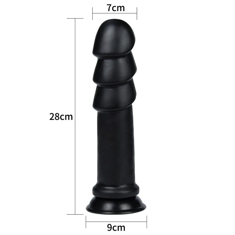 Dildo King Sized Anal Ripples 11.25 Negro - Imagen 8