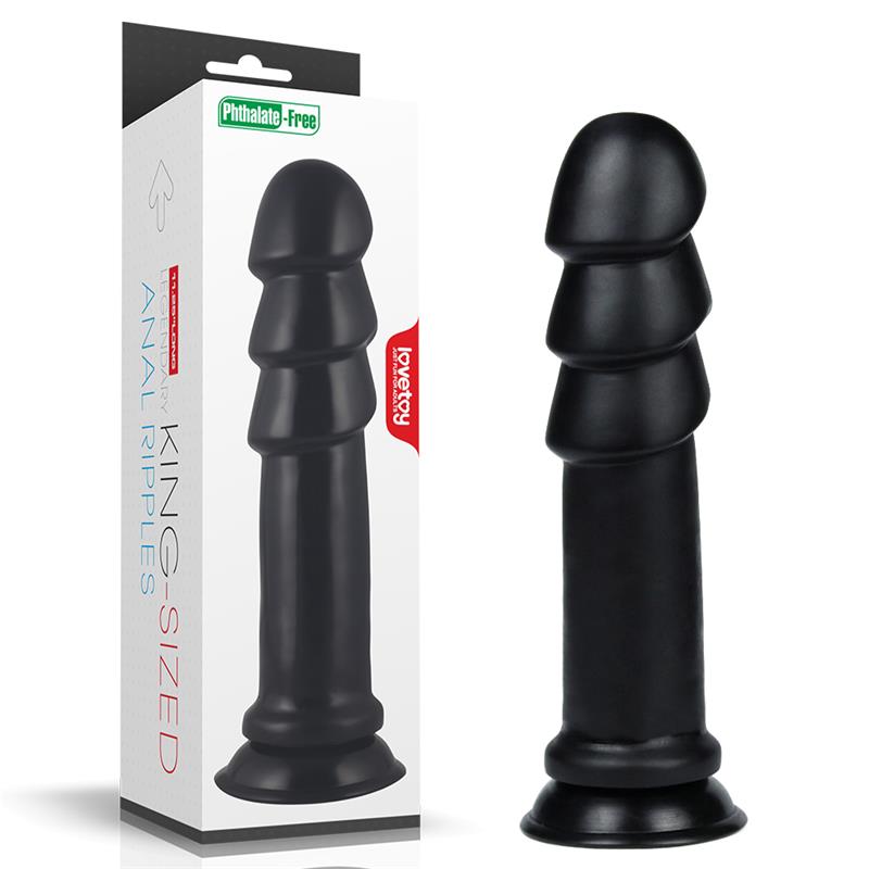 Dildo King Sized Anal Ripples 11.25 Negro - Imagen 9