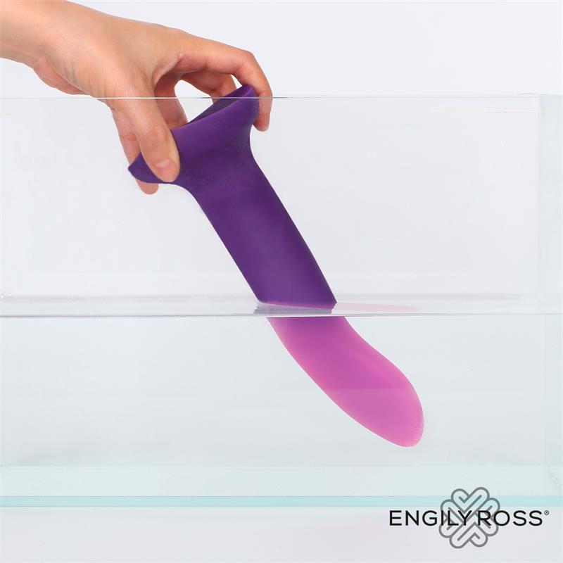 Dildo que Cambia de Color Púrpura a Rosa Talla S 14 cm - Imagen 2