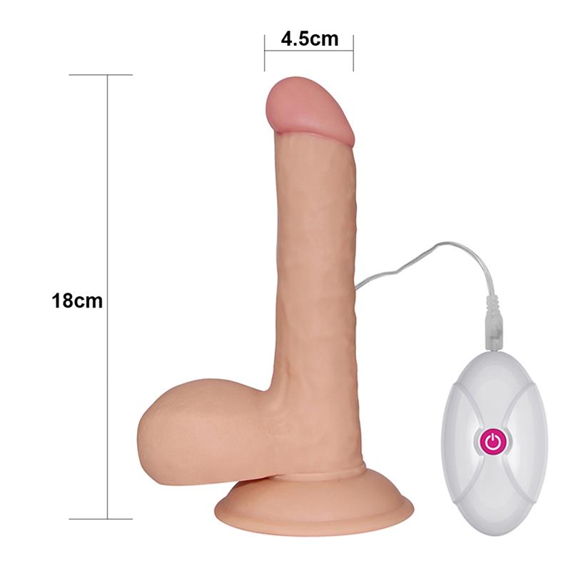 Dildo The Ultra Soft Dude con Vibración 7.5 Natural - Imagen 7