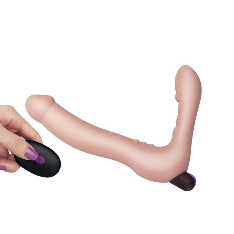 Doble Dildo Strapless Silicona USB - Imagen 3