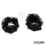 Esposas para Pies de Encaje Elástico Negro