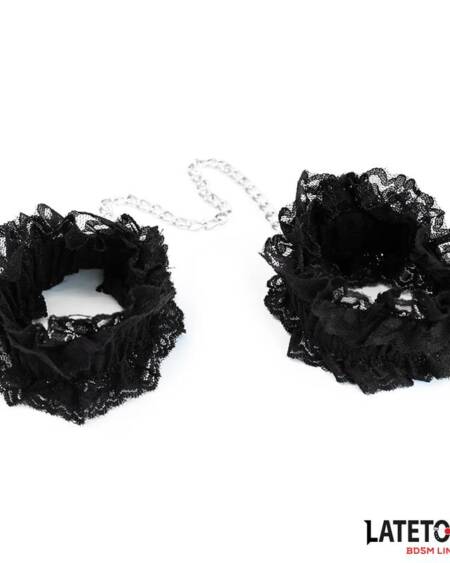 Esposas para Pies de Encaje Elástico Negro