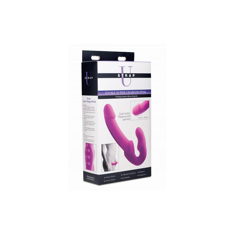 Evoke Vibrador Doble sin Arnes USB Rosa - Imagen 6