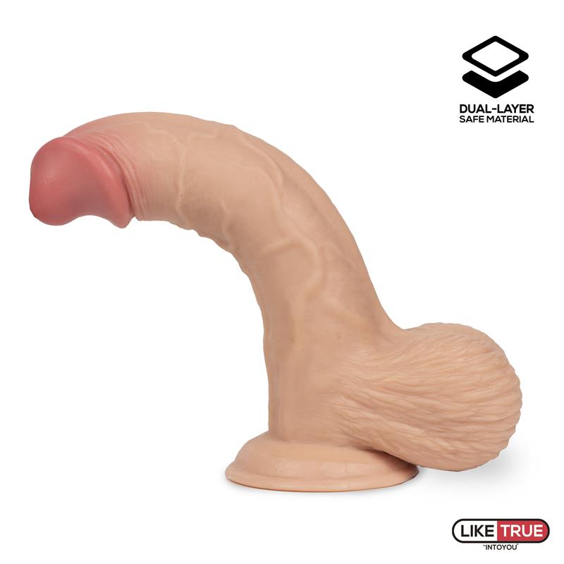 Fentok Dildo Realista Testículos Completos Dual Layer Retractil 7.5 - Imagen 3