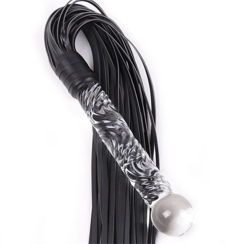 Flogger con Mango de Cristal 70 cm - Imagen 4
