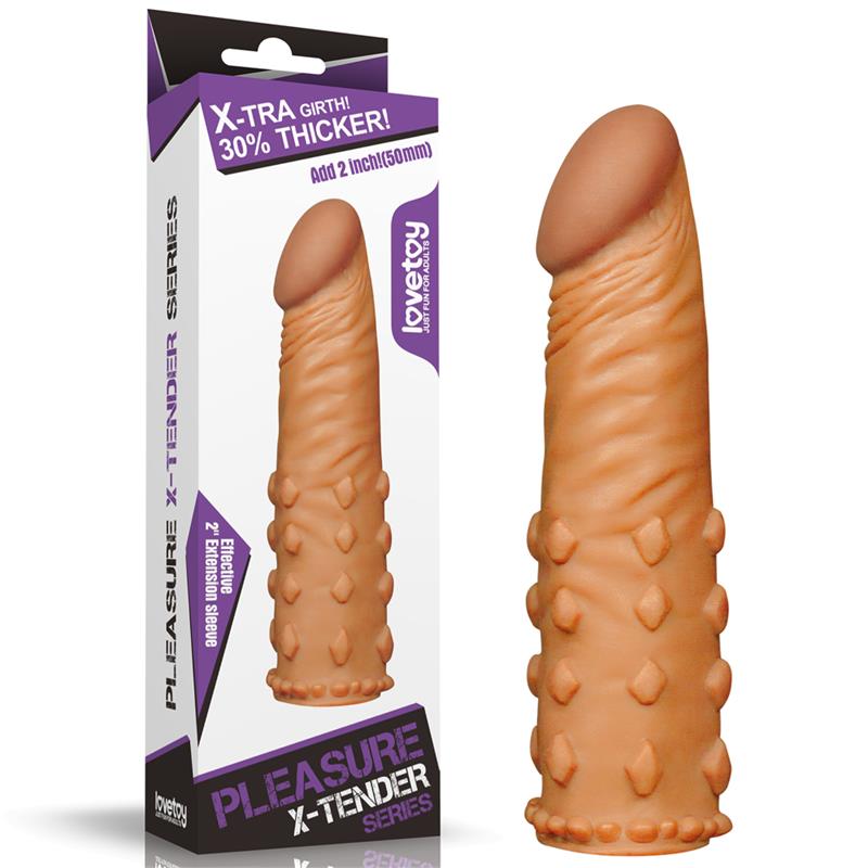 Funda para el Pene Add 2 Pleasure X Tender Marrón - Imagen 6
