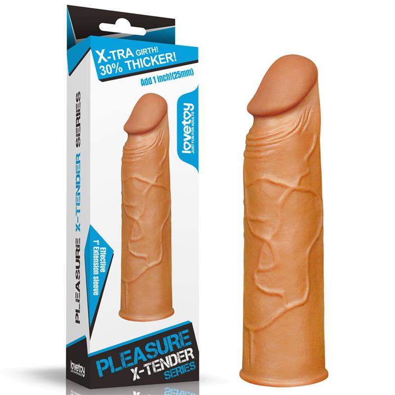 Funda para el Pene Pleasure X Tender Marrón - Imagen 6