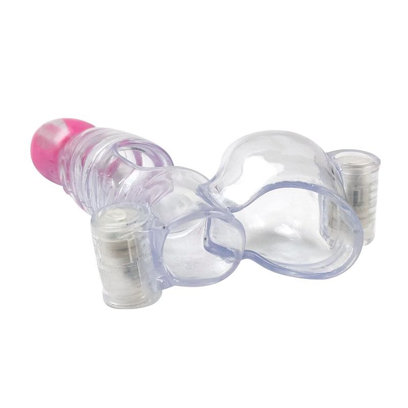 Funda para el Pene y Testículos 3 Balas Vibradoras Transparente - Imagen 6