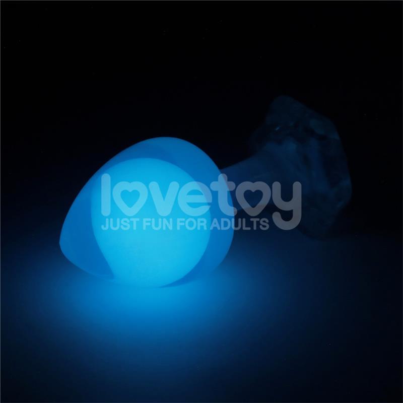 Gemoria Plug Anal Silicona Bola Interna Acero Brilla en la Oscuridad - Imagen 4