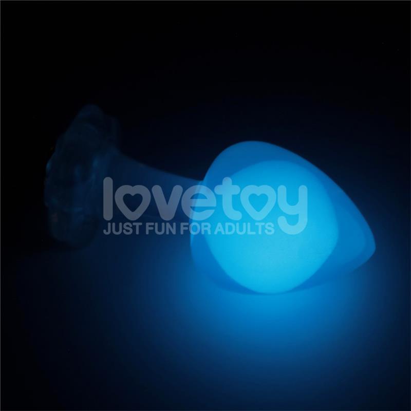 Gemoria Plug Anal Silicona Bola Interna Acero Brilla en la Oscuridad - Imagen 5