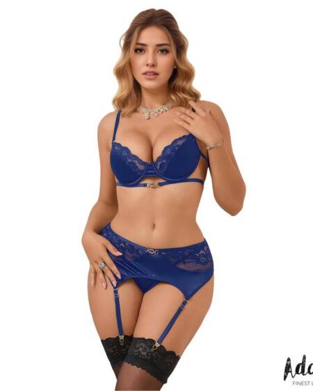 Giselle Set con Liguero Azul