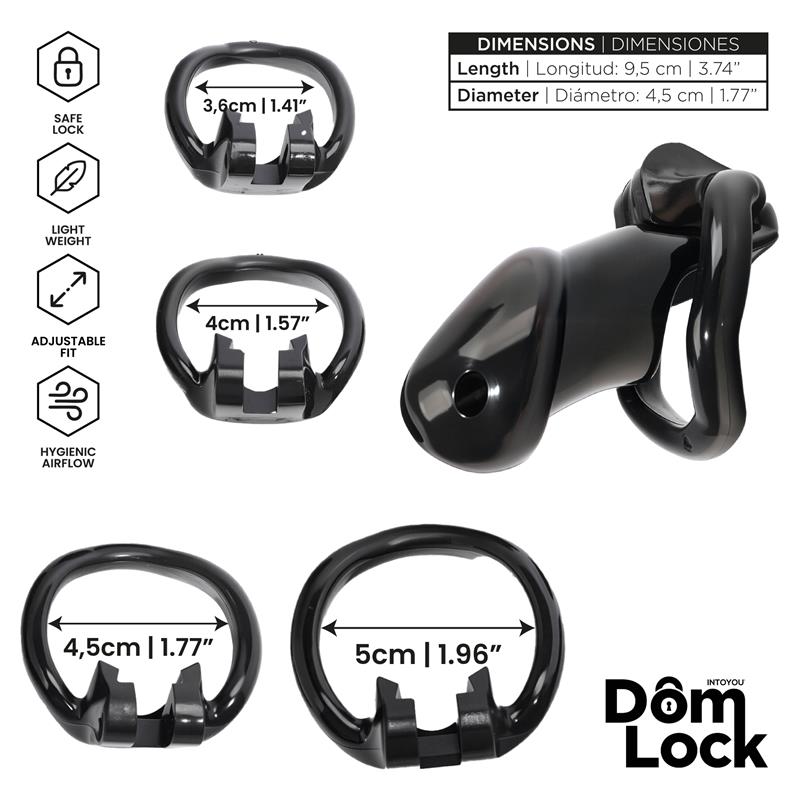 Guard Jaula para el Pene con Candado Interno Talla M - Imagen 3