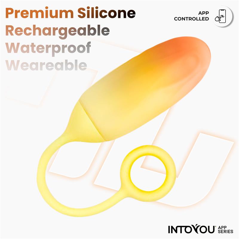 Huevo Silicona Doble Capa con APP Amarillo/Naranja - Imagen 5