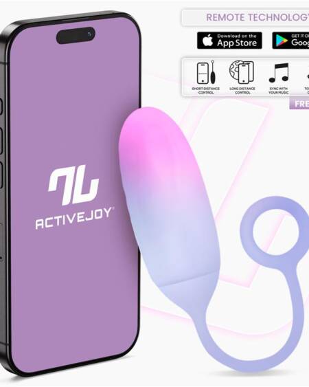 Huevo Silicona Doble Capa con APP Rosa/Azul