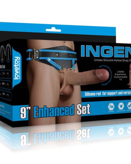Ingen Arnés Ajustabe con Dildo Hueco 9 Enhanced Set XS/S/M